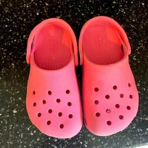 Toddler girl size 8 crocs